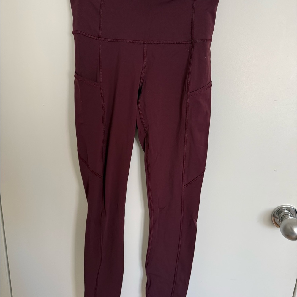 Lululemon Athletica Maroon Leggings